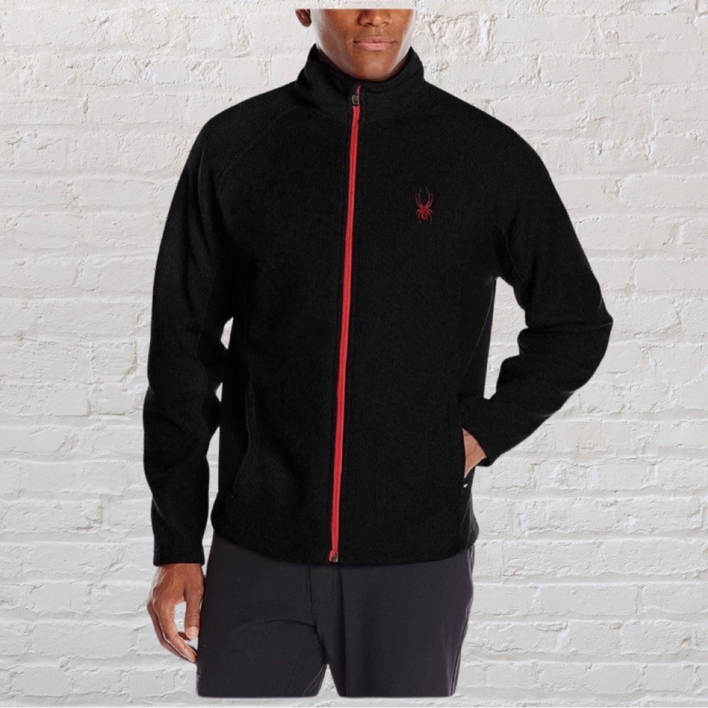 Spyder Men's Constant Full Zip Sweater, Black